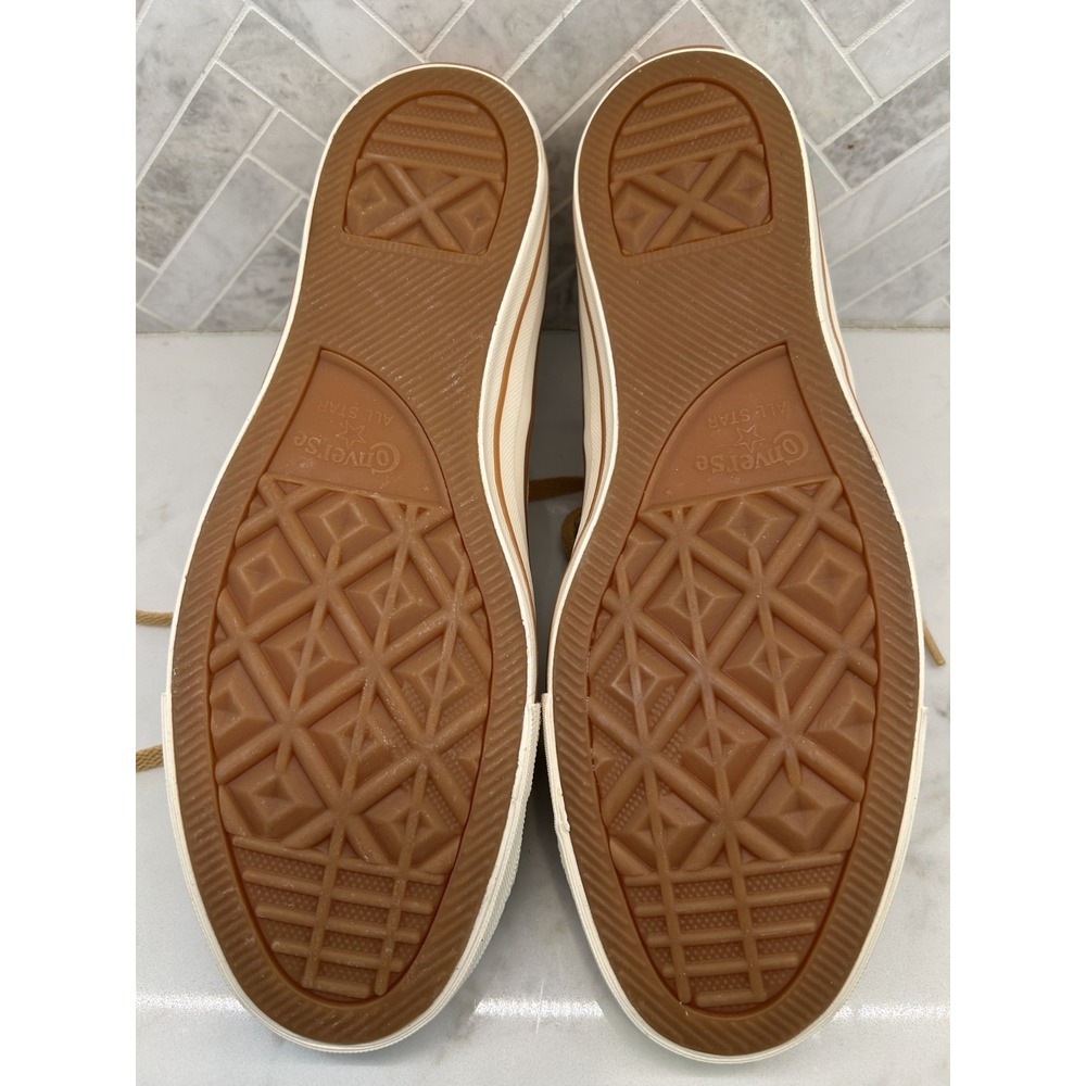 Converse Chuck Taylor All Star Canvas Low Top Sneakers Mens Size 9 Tan Khaki - Picture 8 of 9